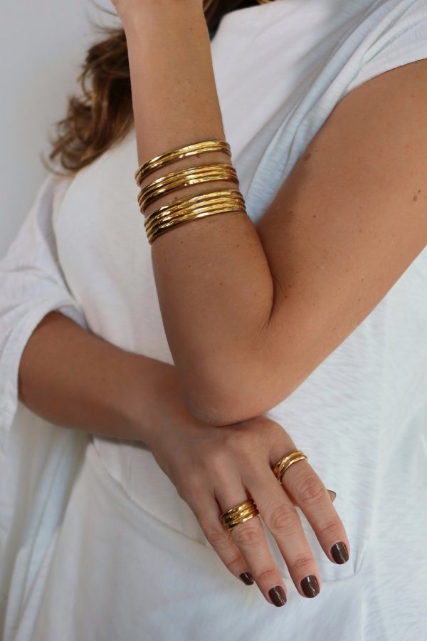 Bracelete 3 Aros Ouro - Imagem 2