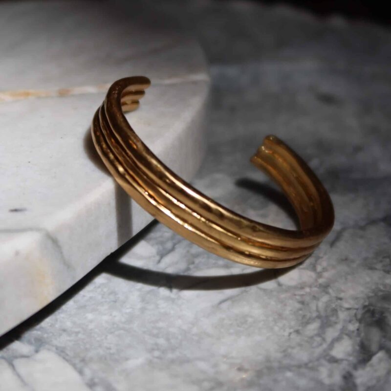 Bracelete 3 Aros Ouro
