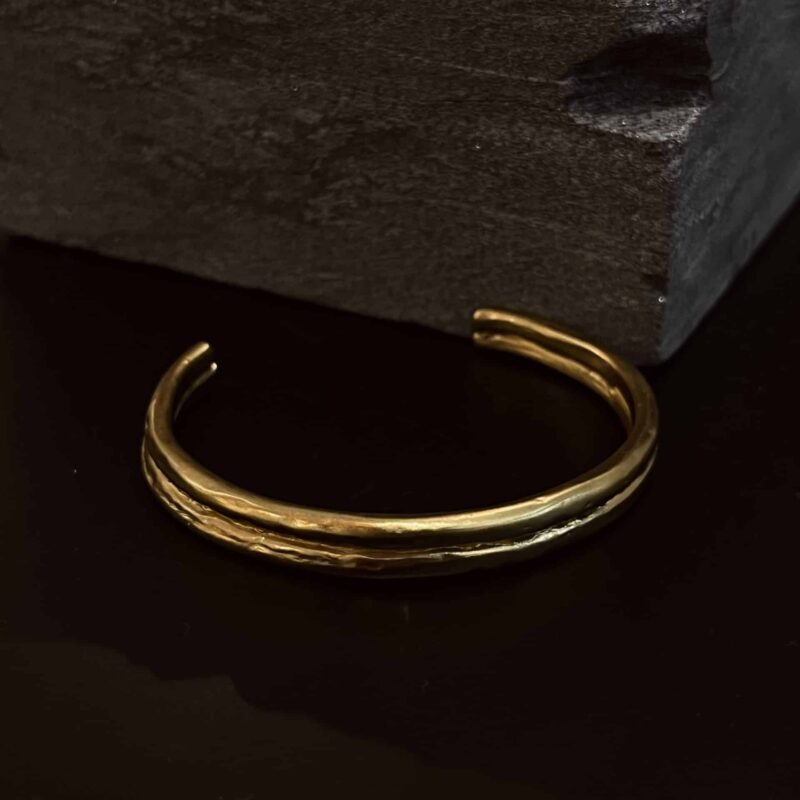 Bracelete 2 Aros Ouro