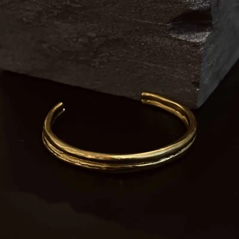 Bracelete 2 Aros Ouro