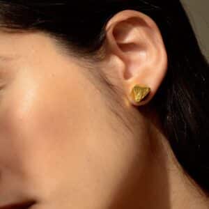 Brinco Fluorita Uno Ouro