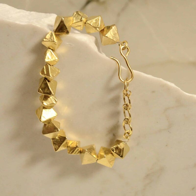 Pulseira Fluorita Ouro