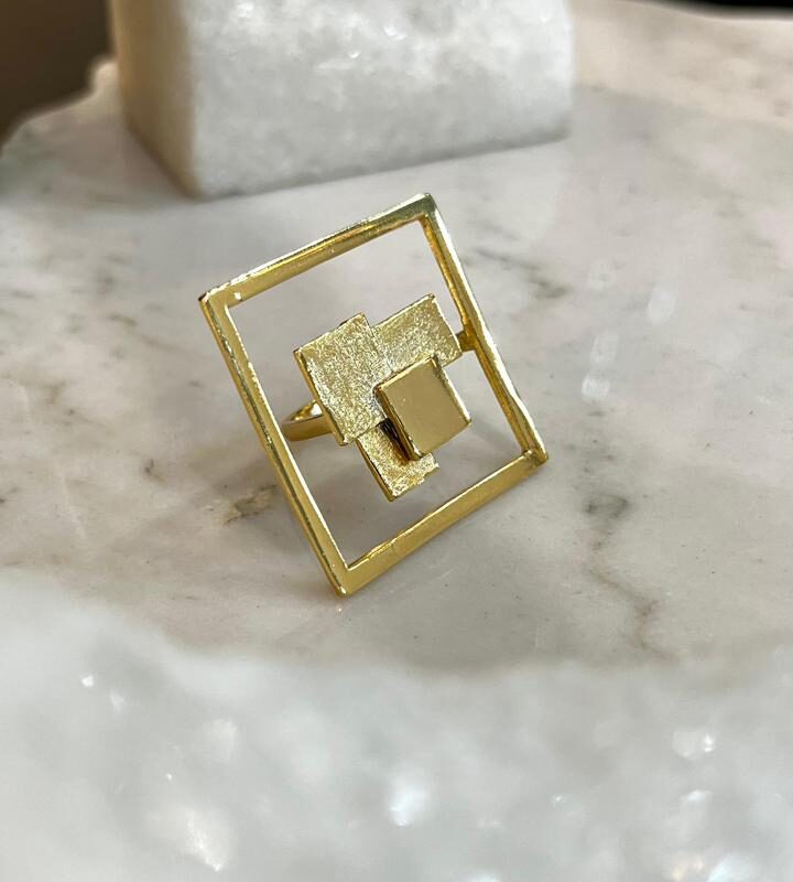 Anel Módulos Ouro